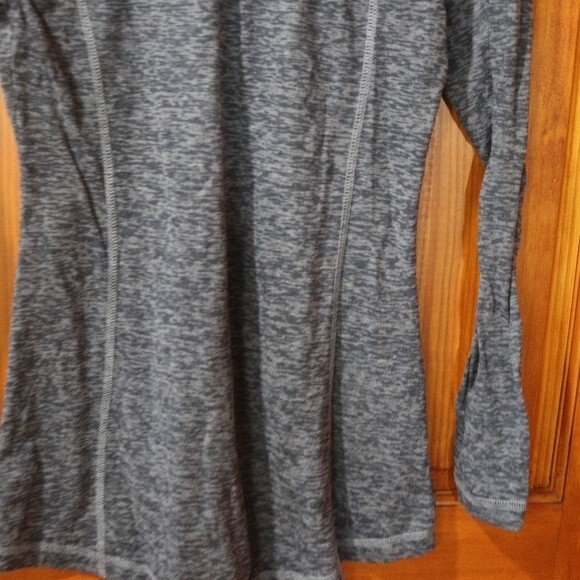 Old Navy Active Blue Gray Heathered Long Sleeve Semi-Fitted Top Medium - Picture 7 of 10